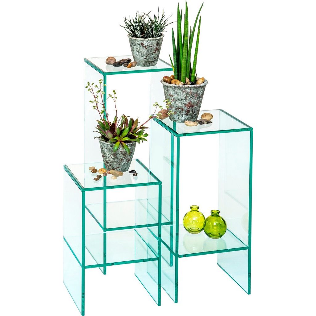 PAROLI Lueta Blumentisch transparent